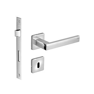 Fechadura Porta Interna Hato 2 Imab Inox Polido Cromada 55mm