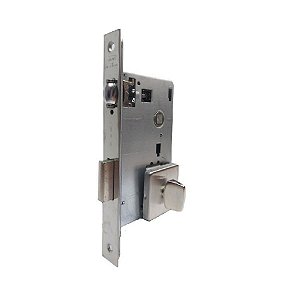 Fechadura Rolete Banheiro Imab Escovada Imab Quadrada 55mm