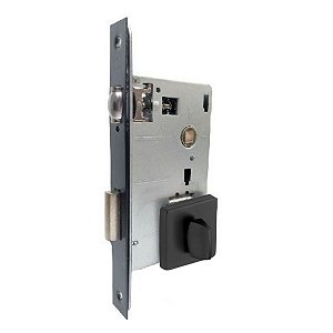 Fechadura Rolete Banheiro Wc 1710 Imab Pivotante Preta 55mm