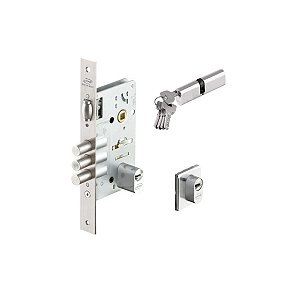 Fechadura Rolete Pivotante 4910 Escovada 3 Pinos Imab 55mm