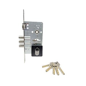 Fechadura Rolete 4910 3 Pinos Preto Preta Imab 55mm Alta Seg
