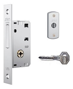 Fechadura Auxiliar Trava Tetra Stam 1003 Inox Estreita Ferro