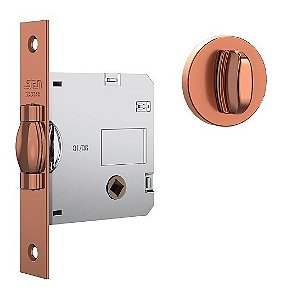 Fechadura Rolete Porta Banheiro Wc Pivotante Stam 1025 Rosê