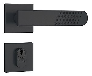 Fechadura Porta Externa Stam 803/21 Preto Preta 40mm Quadrad
