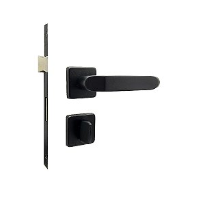 Fechadura Porta Banheiro Tera Preta Preto Fosco Imab 40mm Wc