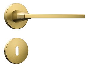 Fechadura Porta Interna Dourada Gold Stam Redonda 40mm Class