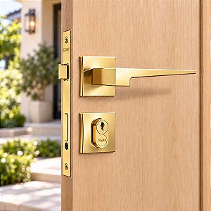 Fechadura Externa Dourada Gold Classic 3200 Stam Máquina 55m