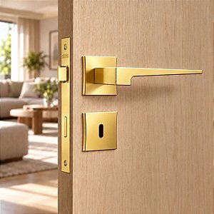 Fechadura Interna Quarto Dourada Gold Classic 3200 Stam 55mm
