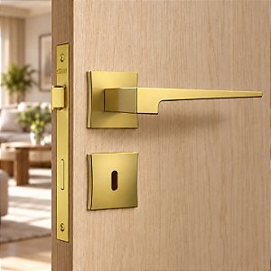 Fechadura Interna Quarto Dourada Gold Classic 3200 Stam 55mm