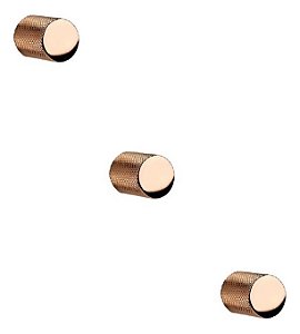 Kit 3 Puxador Bali Granado Ponto Rose Zen Design Zp5365.l00
