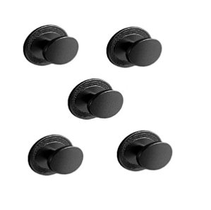 Kit 5 Puxador Beetle Com Base Granada Zen Preto