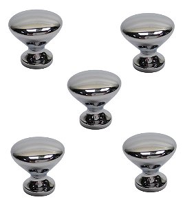 Kit 5 Puxador Cup Zen Cromado Zp5238.1