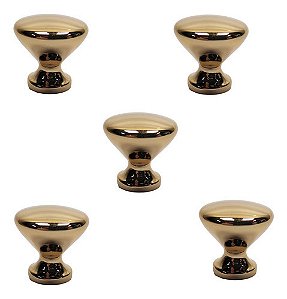 Kit 5 Puxador Cup Zen Gold (dourado Brilhante) Zp5238.a00