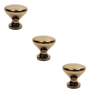 Kit 3 Puxador Cup Zen Gold (dourado Brilhante) Zp5238.a00