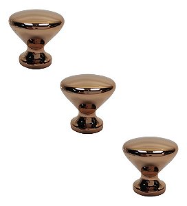 Kit 3 Puxador Cup Ponto Zen Rose - Zp5238.l00