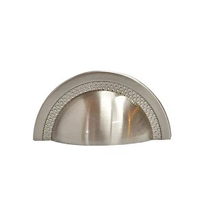 Puxador Shell Zen 64mm Niquel Escovado Com Verniz Zp4318.916
