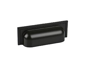 Puxador Plymouth Zen Preto Fosco Concha Zp5420.24