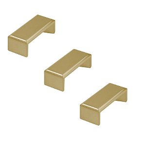 Kit 3 Puxador Creta Dourado Zen 64 Mm Zp3949.955