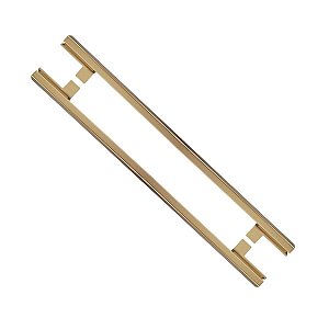 Puxador Para Porta Living Dourado Zen Duplo 50 Cm (500 Mm)