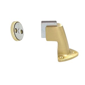 Fixador Trava Porta Magnético Dourado Escovado 808 Imab Aa
