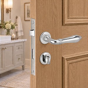 Fechadura Banheiro Wc Lily Cromada Imab 55 Mm Classica