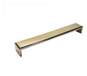 Puxador Creta Zen Gold Brilhante Dourado 192 Mm Zp3950.a00