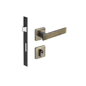 Fechadura Externa Metro Light Antique Ouro Velho Imab 55 Mm