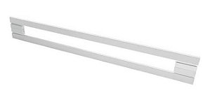 Puxador Porta Moma Cromado Inox Pol Zen Duplo 1 Metro 1000mm