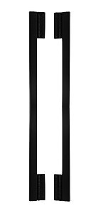 Puxador Para Porta Minimalist Preto Zen Duplo 1 Metro 1000mm