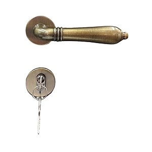 Fechadura Porta Externa Lily Imab Antique Clássica 55mm Velh