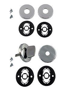 Kit Roseta Avulsa Fechadura Banheiro Imab Cromada Tranqueta