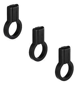 Kit 3 Puxador Antique Ponto Zen Preto Zp5404.24 Pingente