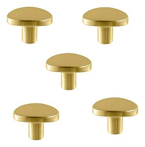 Kit 5 Puxador Beetle Zen Dourado (fosco) Zp5403.955 Ponto