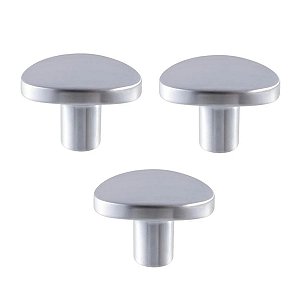 Kit 3 Puxador Beetle Zen Cromado Zp5403.1 Ponto Brilho