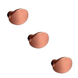 Kit 3 Puxador Beetle Zen Vecchio Cobre Zp5403.648 Ponto