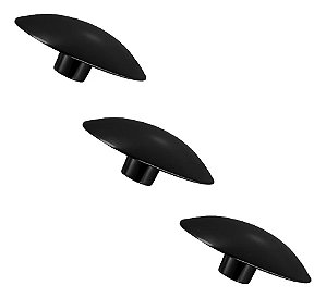 Kit 3 Puxador Orion Zen 33x20mm Preto Zp1883.24 Pequeno