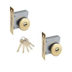 Fechadura Auxiliar Tecnoponto 40mm - Latão/inox