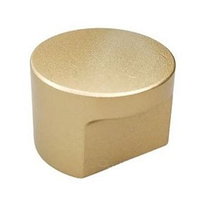 Puxador Radio Medio Zen 16mm Dourado (fosco) Ponto 18x27mm