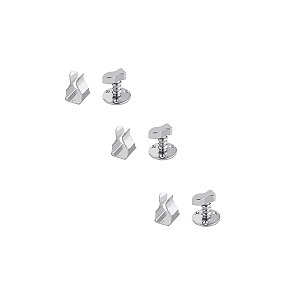 Kit 3 Prendedor Fixador Trava Porta Cromado 809 Imab Piso