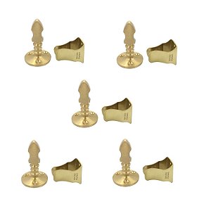 Kit 5 Prendedor Fixador Trava Porta Dourado Fosco 807 Parede