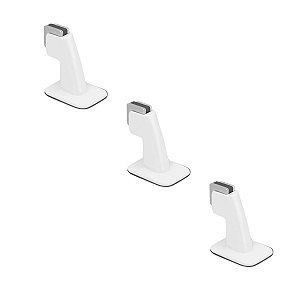 Kit 3 Prendedor Trava Porta Magnetico Adesivo Branco Imab