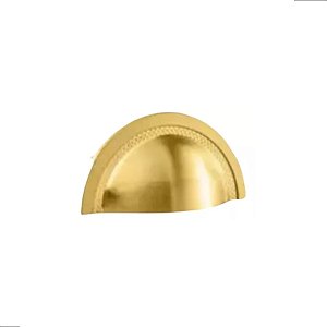 Puxador Shell 48 Mm Zen Gold Escovado (dourado) Concha
