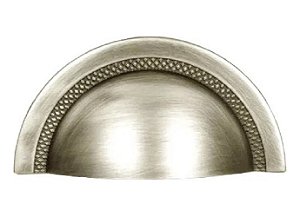Puxador Shell 48mm Níquel Escovado Com Verniz Zen