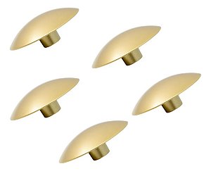 Kit 5 Puxador Orion 55x27mm Zen Dourado (fosco) 955 Médio