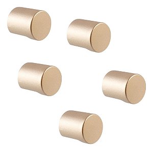 Kit 5 Puxador Radio Mini Zen Dourado (fosco) 955 Zp4308.955