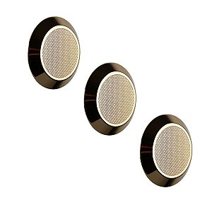 Kit 3 Puxador Para Moveis Ponto Disk G Gold Brilhante Zen