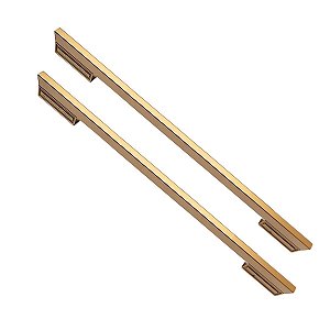 Puxador Porta Minimalist Duplo 1000mm Dourado Matte Fosco