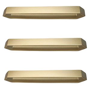 Kit 3 Puxador Moveis Elemento G 128mm Dourado Matte Fosco