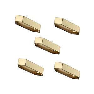 Kit 5 Puxador Moveis Elemento M 48mm Dourado Matte Fosco Zen