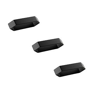 Kit 3 Puxador Moveis Elemento M 48mm Preto Fosco Zen
